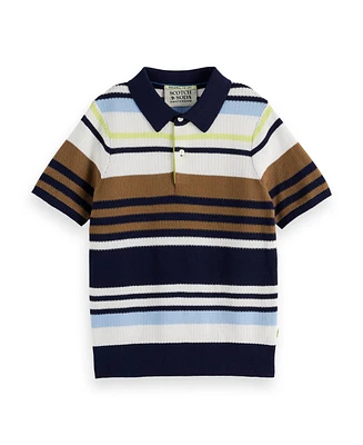 Scotch & Soda Little and Big Boys Structured Knitted Polo Shirt