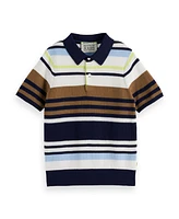 Scotch & Soda Little and Big Boys Structured Knitted Polo Shirt