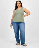 Democracy Trendy Plus V-Neck Tank Top