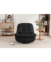 Power Recliner Swivel Glider Usb Charger With Bluetooth Music Player Different Function Sleep Working Game and Leisure Model Black Pu