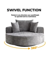 55" Chenille Swivel Sleeper Chair for Comfort & Style