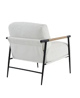 Leisure chair lounge chair velvet White color