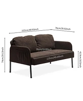 Modern 2-Seater Sofa, Comfy Loveseat for Small Spaces