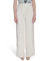 Calvin Klein Women's Linen Blend Wide-Leg Pants