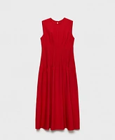Mango Women's Pleated A-Line Dress