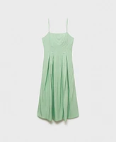 Mango Women's Pleated A-Line Dress