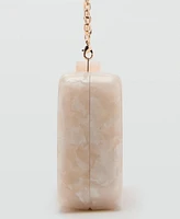 Mango Women's Cultivated Pearl-Effect Clutch Bag
