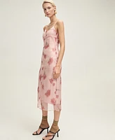 Mango Women's Floral-Print Combined Dress