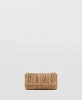 Mango Women's Metal Rings Natural Fiber Bag