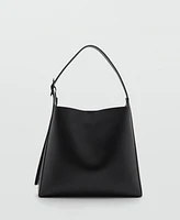 Mango Women's Buckle Shopper Bag