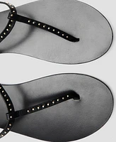 Mango Women's Mini Studs Leather Sandals
