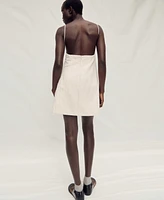 Mango Women's Frayed Neckline Cotton Dress