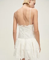 Mango Women's Balloon-Effect Textured Dress