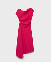 Mango Women's Asymmetrical Modal Dress