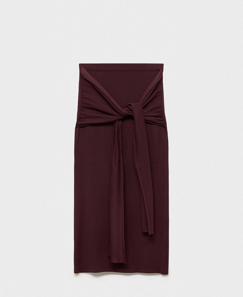 Mango Women's Knot Detail Knitted Skirts