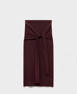 Mango Women's Knot Detail Knitted Skirts