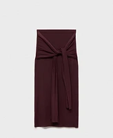 Mango Women's Knot Detail Knitted Skirts