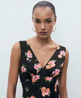 Mango Women's Floral Midi Dress