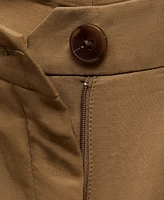 Mango Women's Linen-Blend Pleated Pants