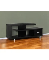 Wood Tv Stand with Open Shelving for Flat Screen TVs and Media Equipment