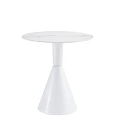 White coffee table, simple modern negotiation table, balcony dining table