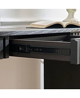 59" Modern Drawer Console Table with Unique Vertical Stripe