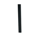 51.2" Square Glass Dining Table, Black Metal Legs