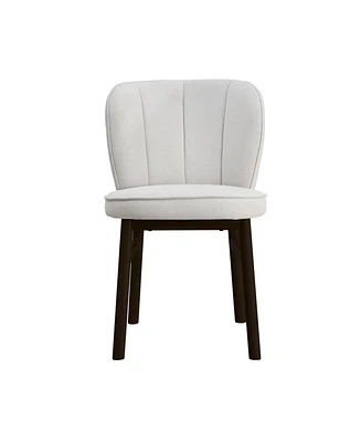1 Pc Wooden Frame Upholstered Shell Dining Chair,Modern Armless Chairs Comfor Kitchen Chairs for Living Room,Restaurant