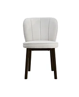 1 Pc Wooden Frame Upholstered Shell Dining Chair,Modern Armless Chairs Comfor Kitchen Chairs for Living Room,Restaurant