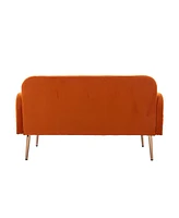 Velvet Sofa, Accent Sofa .Loveseat Sofa With Metal Feet
