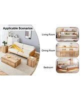 Harmonious Wooden Mdf Coffee Table Set - A Choice for Modern Home Harmony.
