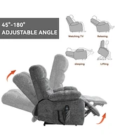 Electric Lift Recliner Chair with Heat, Massage, & Infinite Positions (up to 350lbs)