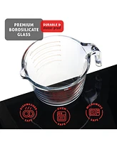 Borosilicate Glass Liquid Measuring Cups - Dishwasher, Microwave & Oven Safe