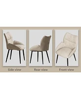 Velvet Dining Chair Set (4): Modern, Minimalist Design