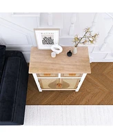 Hand-Carved Accent Cabinet: Traditional Charm with Practical Storage