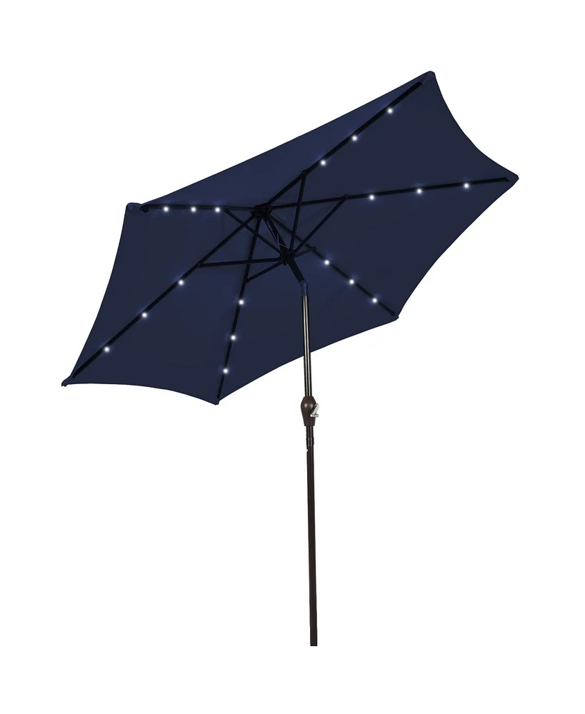 10 Feet Outdoor Patio Umbrella with Bright Solar Led Lights