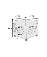 Chenille Modular Sectional 6 Piece Set - Modern Living Room Furniture