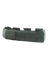 Modular Sectional Sofa, U-Shaped Couch with Sofa for five & Pillows, Modern Minimalist chenille Fabric Large Comfy Cloud Sofas, Living Room Furniture