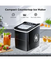 Cowsar 26Lbs/Day, Ice Maker, Self-Cleaning Ice Machine with Ice Scoop and Basket