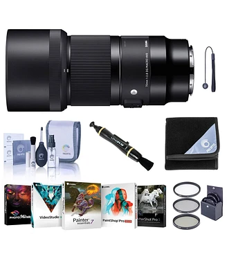 Sigma 70mm f/2.8 Dg Art Macro Lens for L Mount, Bundle with ProOptic 49mm Filter Kit, Lens Cleaner, Lens Wrap, Cleaning Kit, Lens Cap Tether, Pc Softw