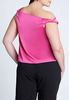Eloquii Plus Twisted Satin Top