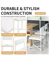 Compact Extendable Dining Set with 4 Chairs