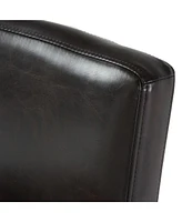 26-inch Brown Leather Counter stools (Set of 2)