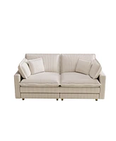 Modular Sectional Sofa with Deep Seat Comfort for Living Room (4 Pillows)