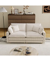 Modular Sectional Sofa with Deep Seat Comfort for Living Room (4 Pillows)