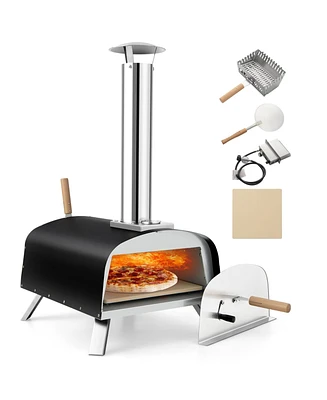 Portable Multi-Fuel Pizza Oven with Pizza Stone and Pizza Peel