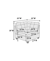 6-Piece Modular Sofa Set with Ottoman