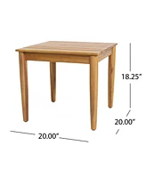 Rustic Acacia Wood Outdoor Side Table