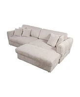 Oversized Cloud Sectional Sofa: 105" Modern Boucle Sleeper