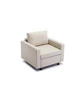 4 Seat Module Sectional Sofa Couch for living room,Seat Cushion and Back Cushion Non-Removable and Non-Washable,Cream